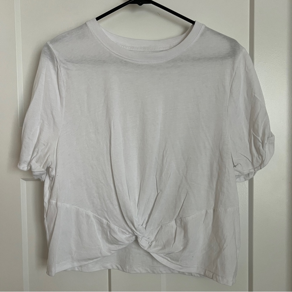 Fabletics Twist Front Top White Size Large - image 1